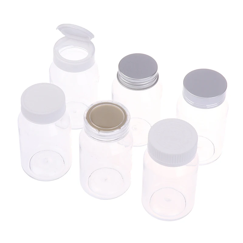 100ML Empty Big Mouth Medicine Bottle With Lid Food Grade Plastic Container For Pill Capsule Tablet Refillable Bottle