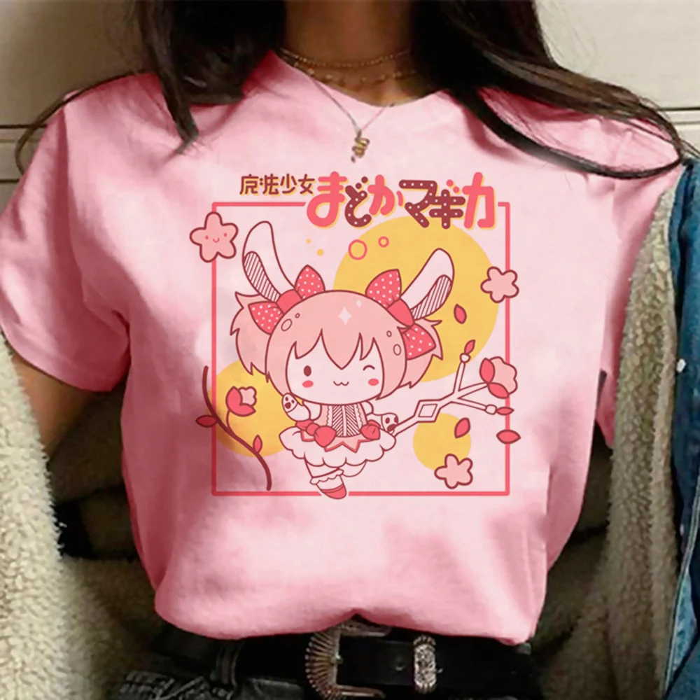 Madoka Magica top women summer streetwear harajuku tshirt girl anime graphic clothing