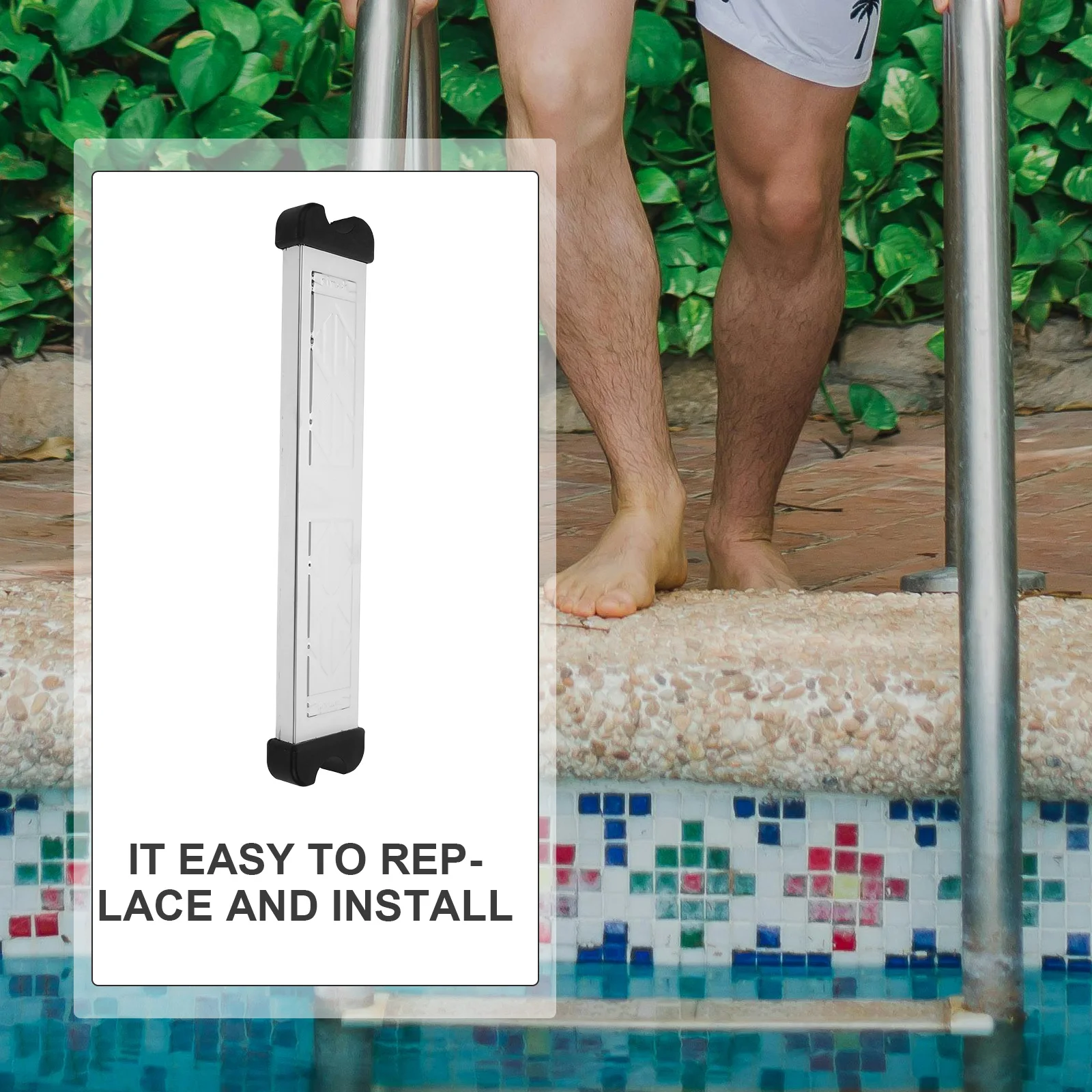 

Swimming Pool Ladder Step Anti-Slip Metal Replacement Part Nonskid Texture for Various Brands Models Safe Grip