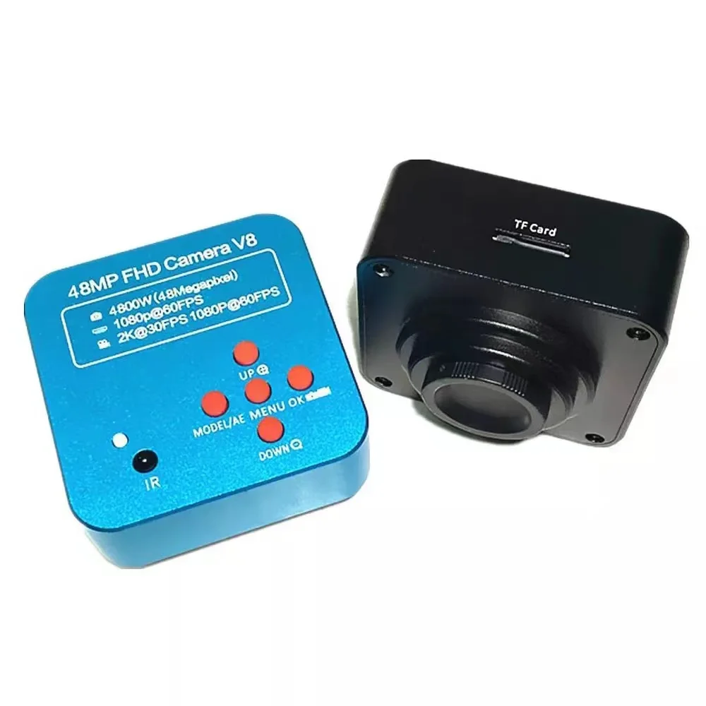 Mikroskop cyfrowy przemysłowy 48MP HD USB z CCD do nagrywania wideo, do inspekcji szkolnej, badań i edukacji.