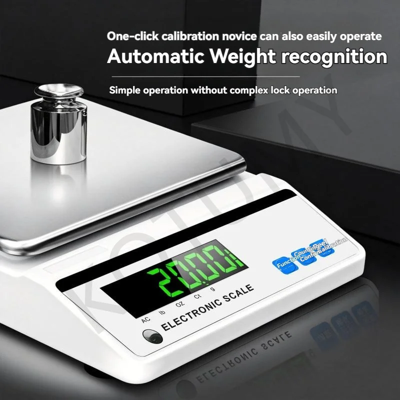 Digital Kitchen Scale 10g/0.01g Accurate LCD Electronic Scale for Baking and Cooking Stainless Steel Bread Food Scale Lab