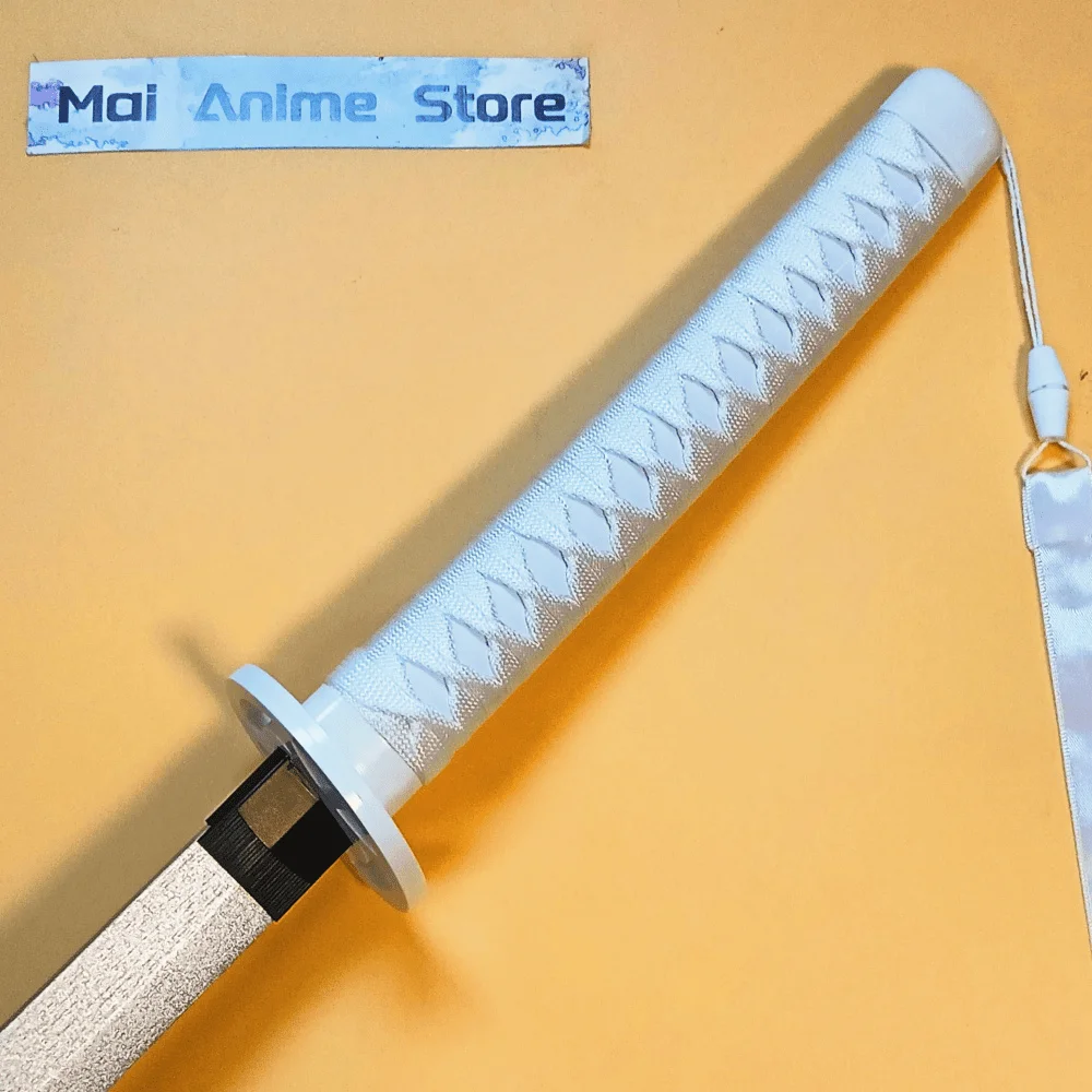 40in روكيا الأبيض كاتانا الأصلي الساموراي صابر حجم اليابانية كاتانا النينجا بليتش أنيمي السيف تأثيري الدعامة شفرة سكين لعبة هدية #5