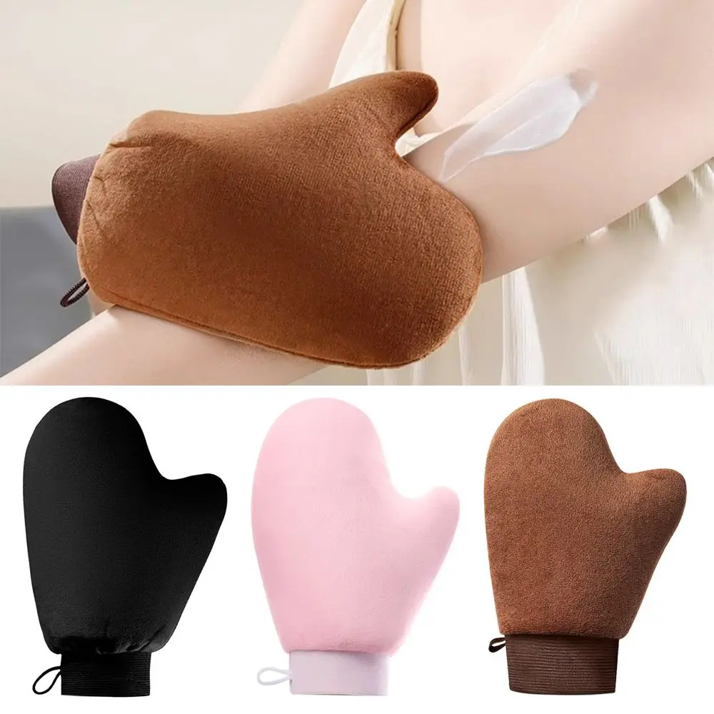 Creative Reusable Lotion Applicator Washable Double-Sided Body Face Self Tan Glove Sunless Fake Tan Tanning Brush For Self Tan