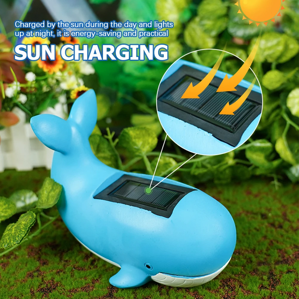 

Solar Powered Lights Resin Craft naments Sky Blue Waterproof Outdoor Garden Decor Yard LED Driveway Lights Pathway