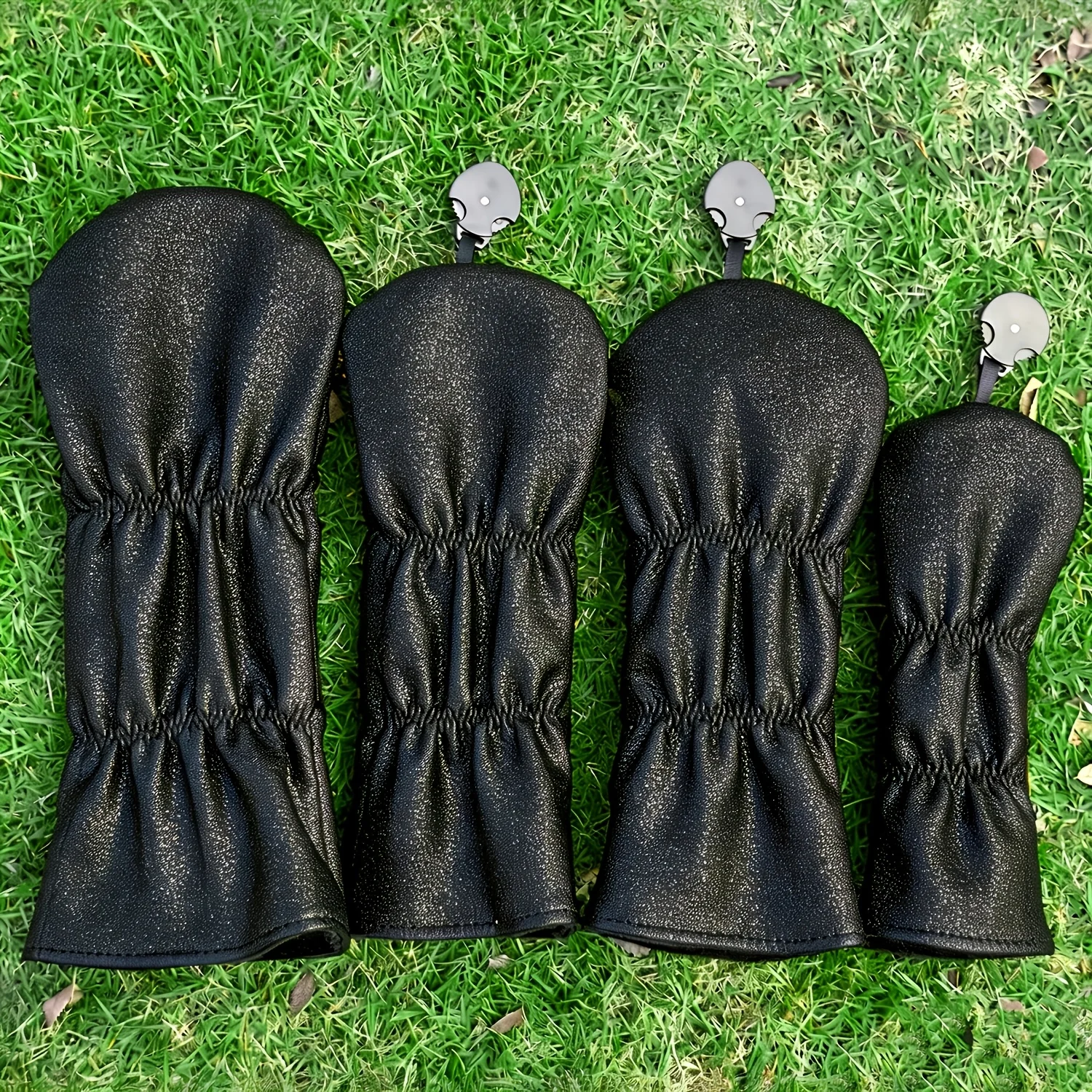 1pc / 4pcs Black Glitter Design Golf Club Head Covers, Fits Driver, Fairway Woods & Hybrid Clubs. Universal Fit for Men & Women, - view 5