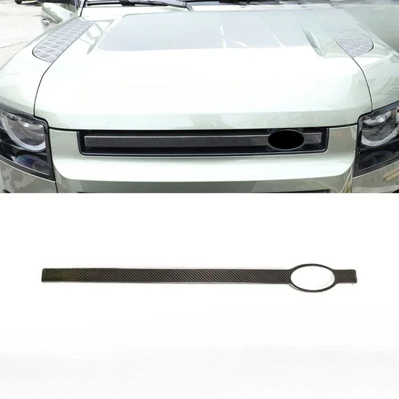 

For Land Rover Real Dry carbon fiber 2020-2023 Defender front center grille trim automotive exterior decoration modification