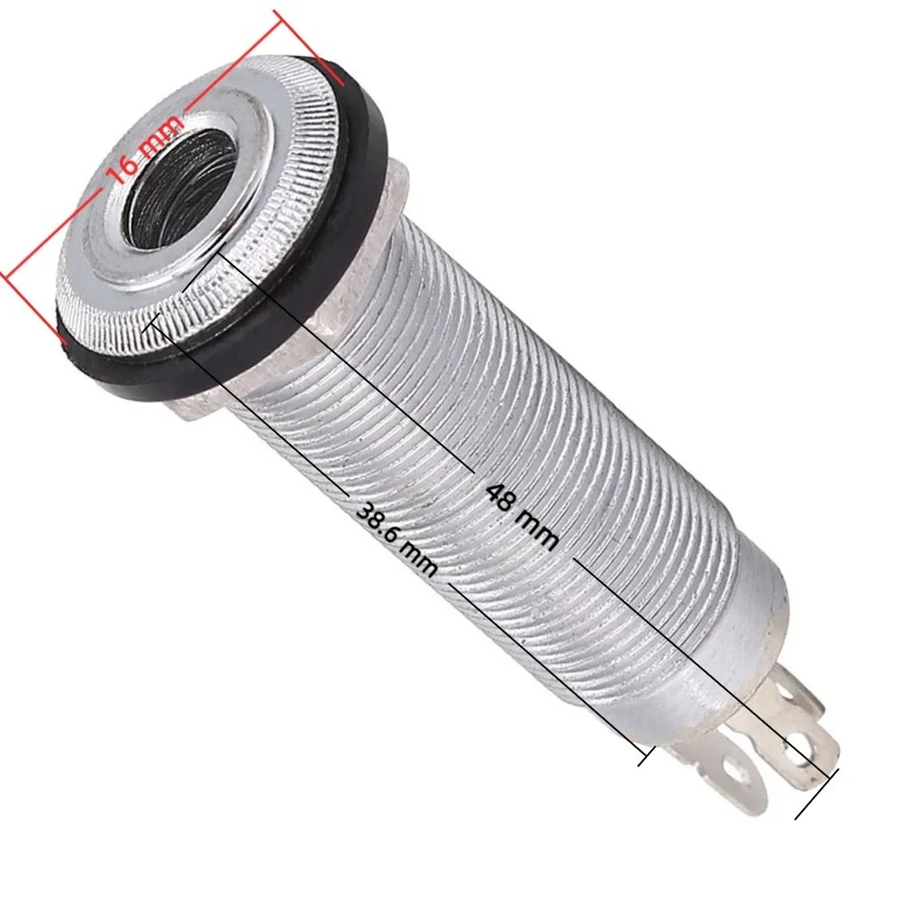 Conector mono estéreo roscado plateado/negro con cilindro elevador - imagen 2