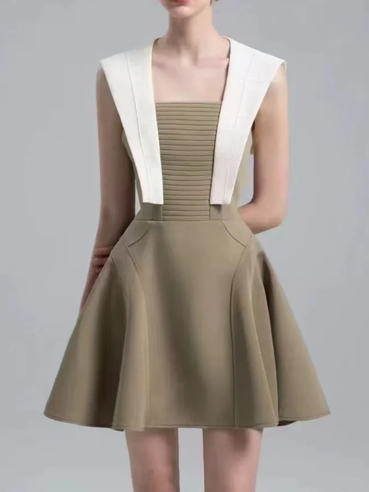 

SMTHMA French Retro Runway Style Dress For Women 2025 New Summer High-End Temperament Elegant Slim Waist Party Dresses