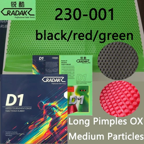 Imagen 2 del producto Goma de tenis de mesa con espinillas largas, aprobada por ITTF, OX Radak D1, nivel Super Pro, partículas medianas suaves, goma de Ping Pong sin esponja