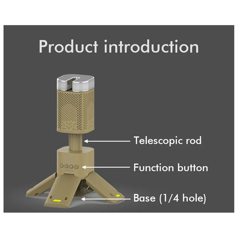 A02M-14000Mah Rechargeable Camping Lantern LED Flashlight Waterproof Outdoor With Telescopic Lighting Magnetic Stand Speaker
