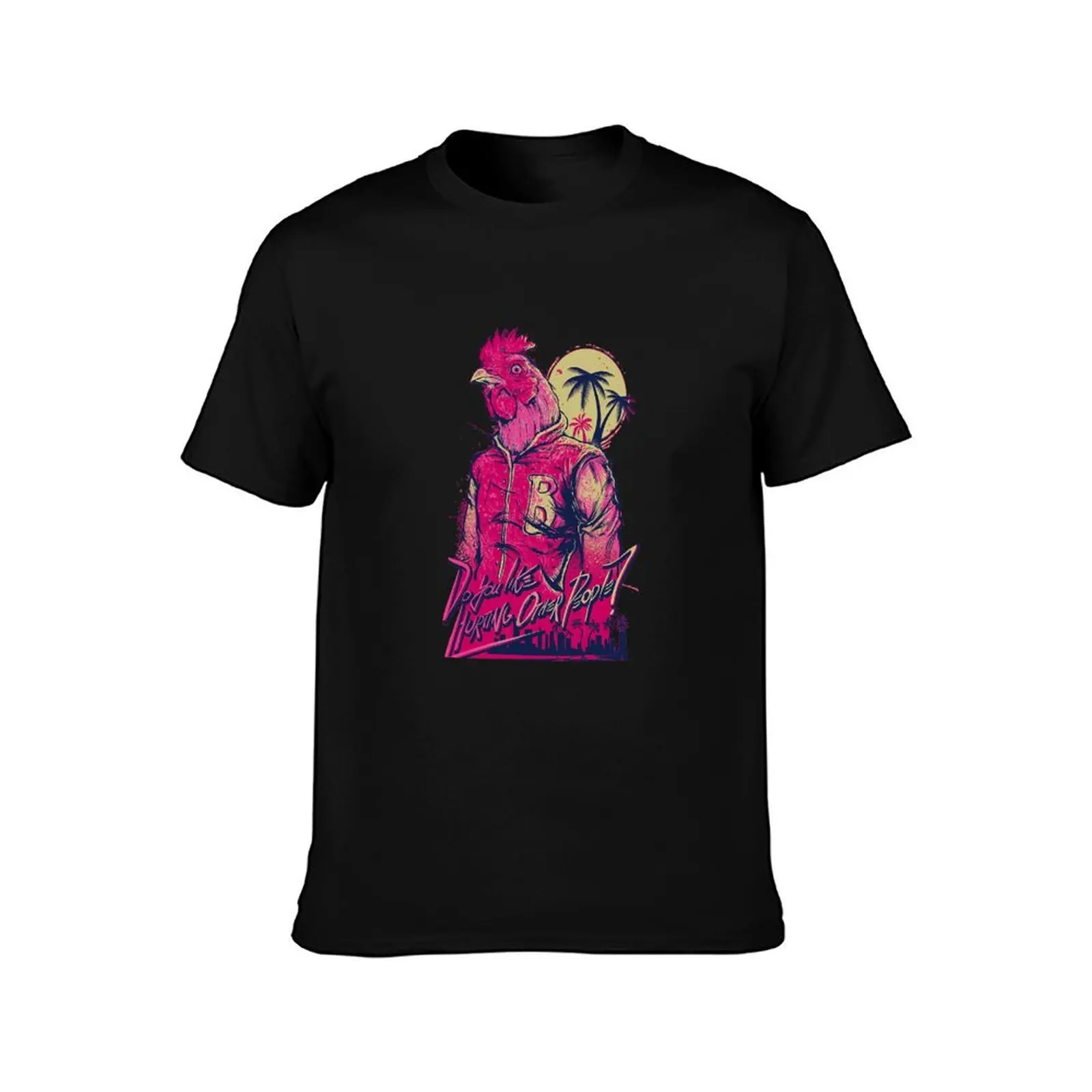 Hotline Miami Richard Classic T-Shirt Big Size Short Sleeve Tee for Men T-Shirt