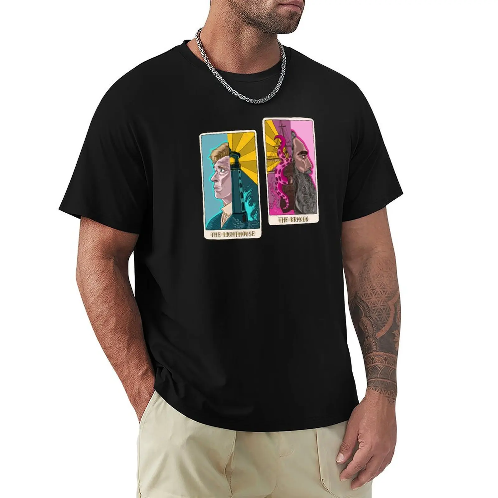 

The Lighthouse & The Kraken T-Shirt High Elasticity Sports Tee Shirt