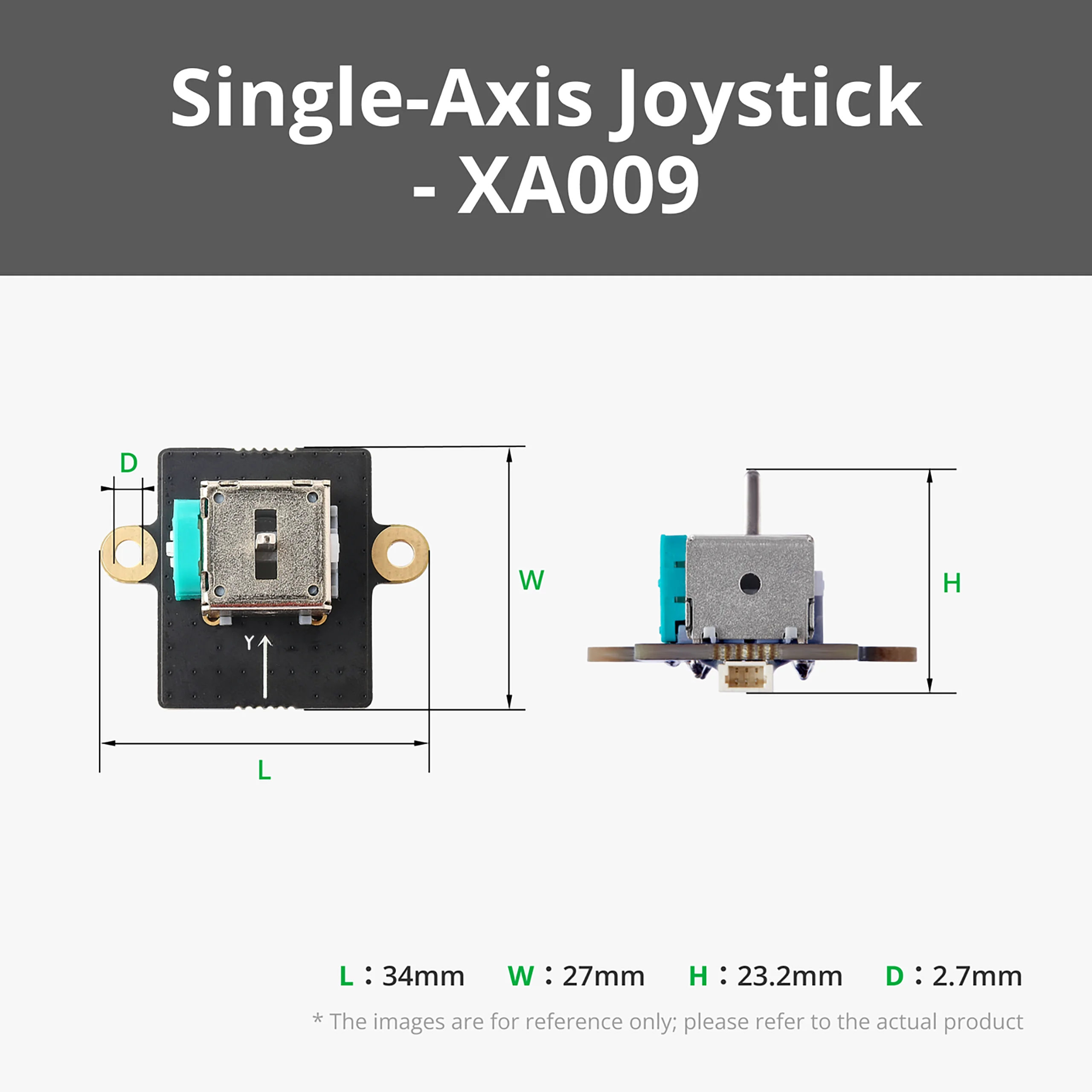 Single-Axis Joystick Module for BambuLab Cyberbrick Hardware with 3Pin SH1.0 Connector Dual-Axis Joystick Module