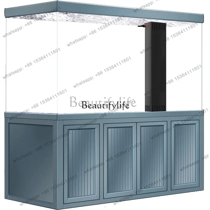 FG43-Large arowana tank aquarium screen ultra-white glass intelligent ecological water-free bottom filter