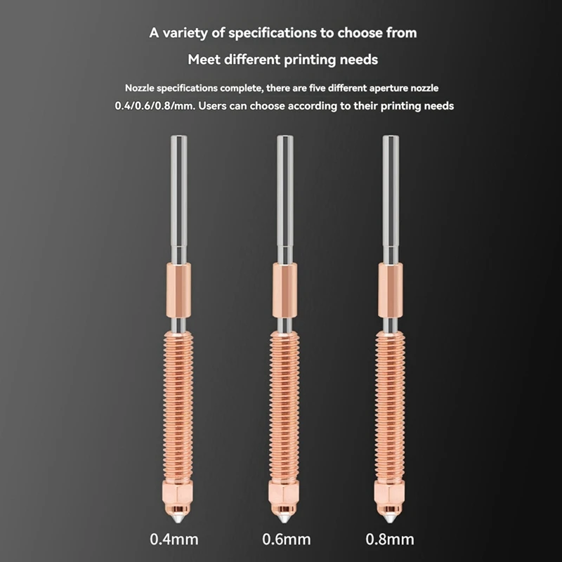 ABAE-For Creality K2 Plus Nozzle Quick-Swap Nozzle Kit Hardened Steel Design For Creality K2 Plus 3D Printer 2PC