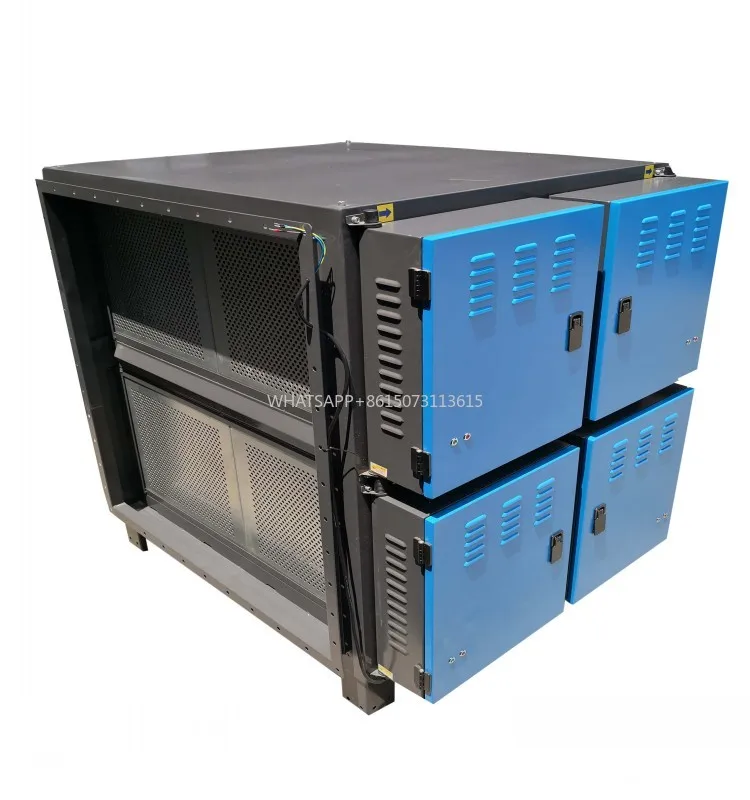 Precipitatore elettrostatico Tasso di rimozione dei fumi Purificatore di fumo 220V 1200W Grande volume del vento Macchina Filtri dell'aria Lampblack