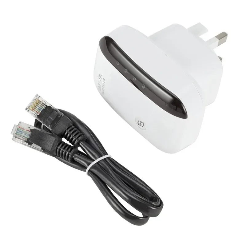 Amplificador de sinal pequeno WiFi, repetidor AP sem fio, proteção contra raios, compatível com todos os roteadores sem fio, 300m