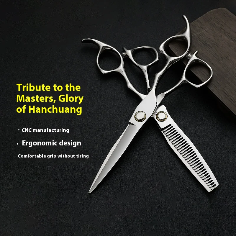 

tijeras barbero profesional 6.0 9CR13 Hair Scissors Barber Shop Hairdresser Flat Shears Thinning Shears Special Haircut Scissors