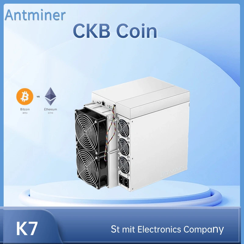 

New miner Antminer K7 Bitmain Mining K7 miner Antminer K7 CKB miner With Maximum Hashrate Blockchain Miner K7 63.5T