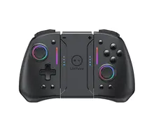 LinYuvo KS42 Meteor Light Joy-pad sem fio com luzes RGB de 8 cores para Switch/Lite/OLED, com programável, Turbo e vibração