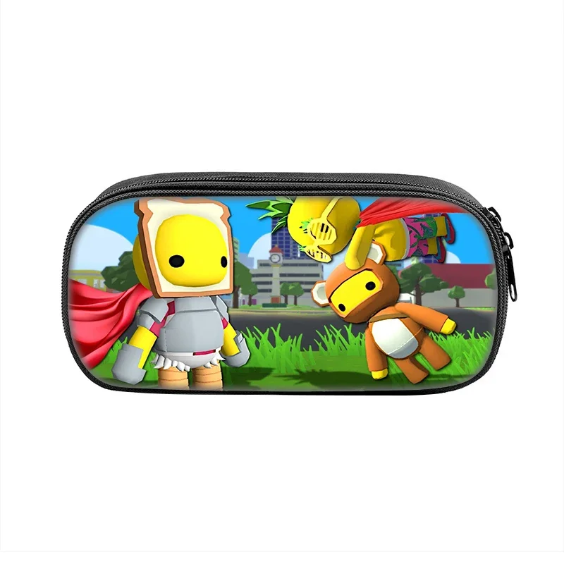 Wobbly Life Pencil Cases Fun Cartoon Anime Pen Box Bag for Student Big Capacity School Supplies Zipper Pencilcases