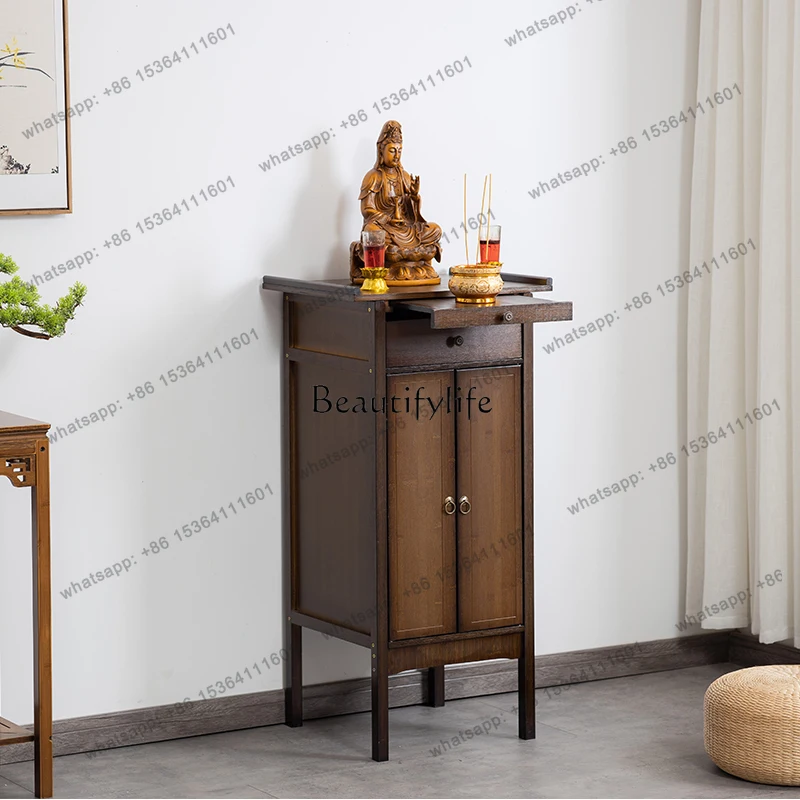 56Chinese antique Buddhist platform household cabinet