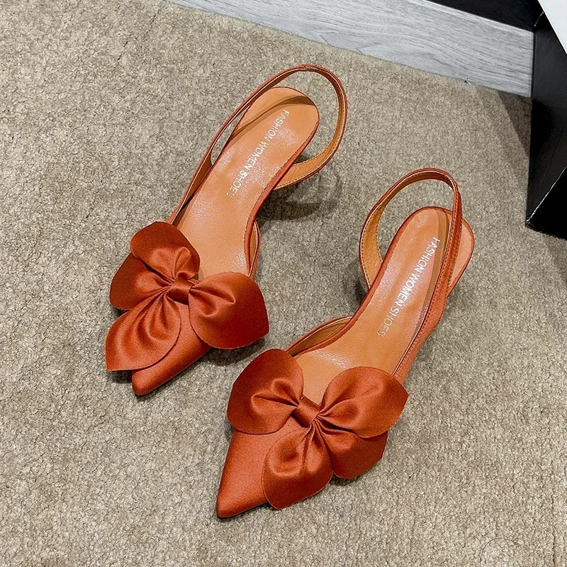 

2026 New Women Shoes Fashion Flower Pointed Tip High Heeled Sandals for Woman French Casual Shoes Designer Shoes Sandalias Mujer
