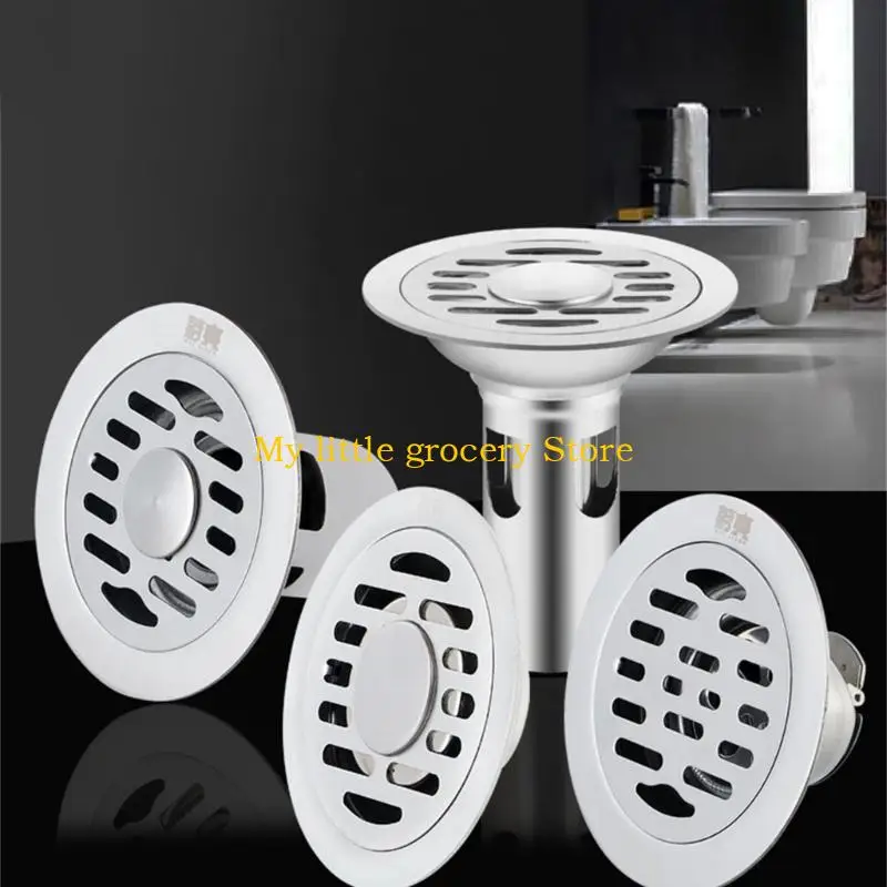 

D5BD Stainless Steels Floor Drain Bathroom Sewer Dectable Drainer Hair Catcher