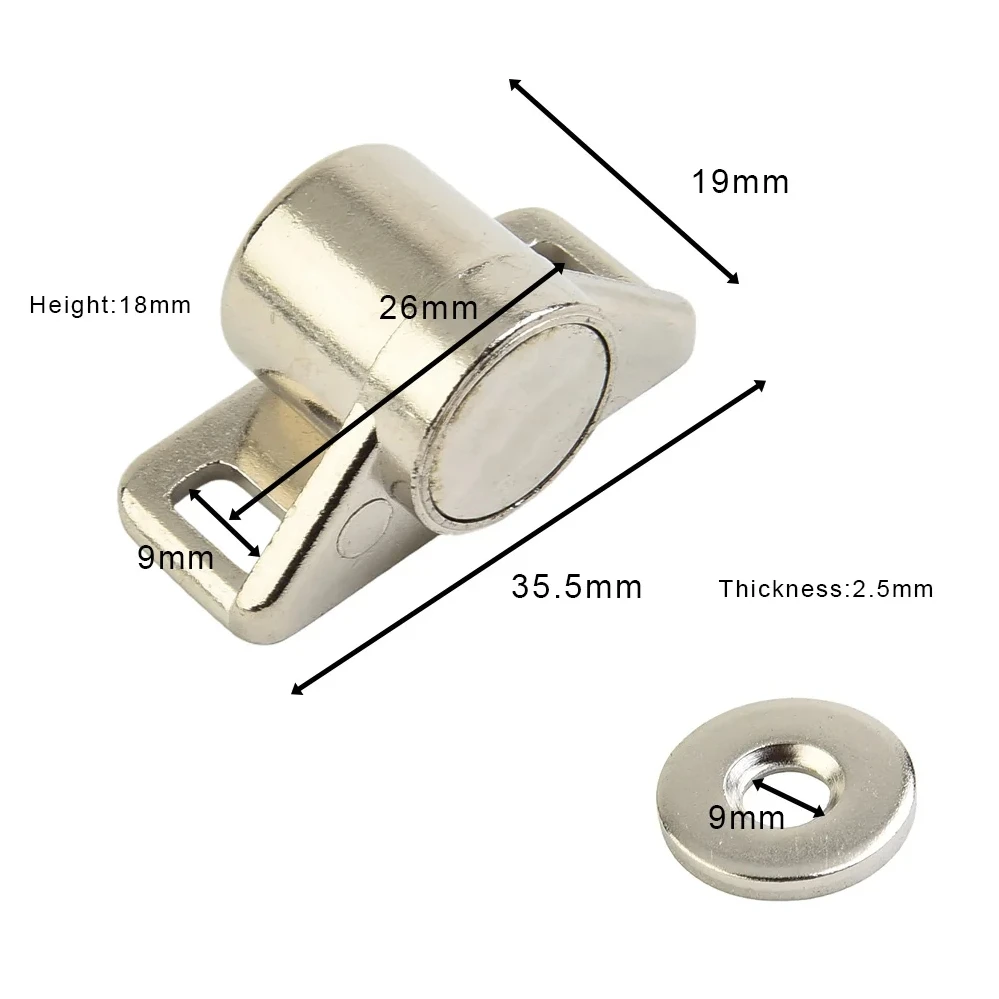 자석 캐비닛 문짝 잠금 장치, 자석 캐비닛 문짝 캐치, 초박형 찬장 클로저 문짝 스토퍼, 가정용 가구 하드웨어 액세서리 