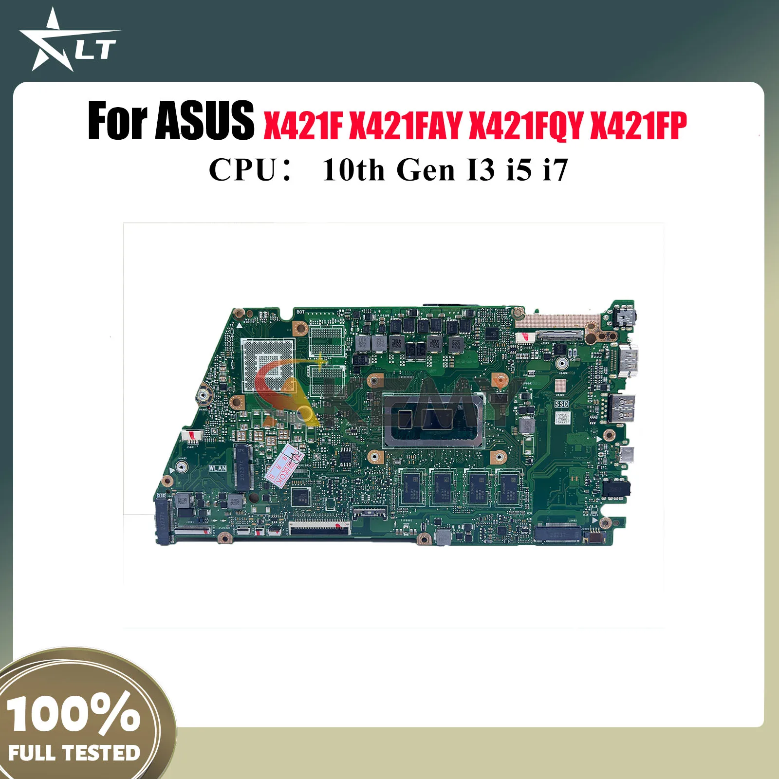 

X421FA Материнская плата для ноутбука ASUS I421F S5600F X421FQY X421FL X421FAY X421FPY X421F X421FP V4050F Материнская плата 10-го поколения I3 i5 i7