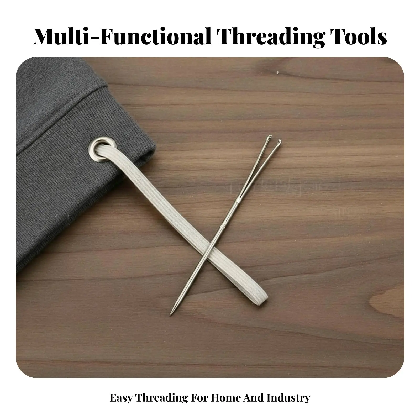 

2 Pieces Elastic Band Threader Multifunctional Drawstring Threader Tool Lacing Threader Wide Application Sewing Loop Puller