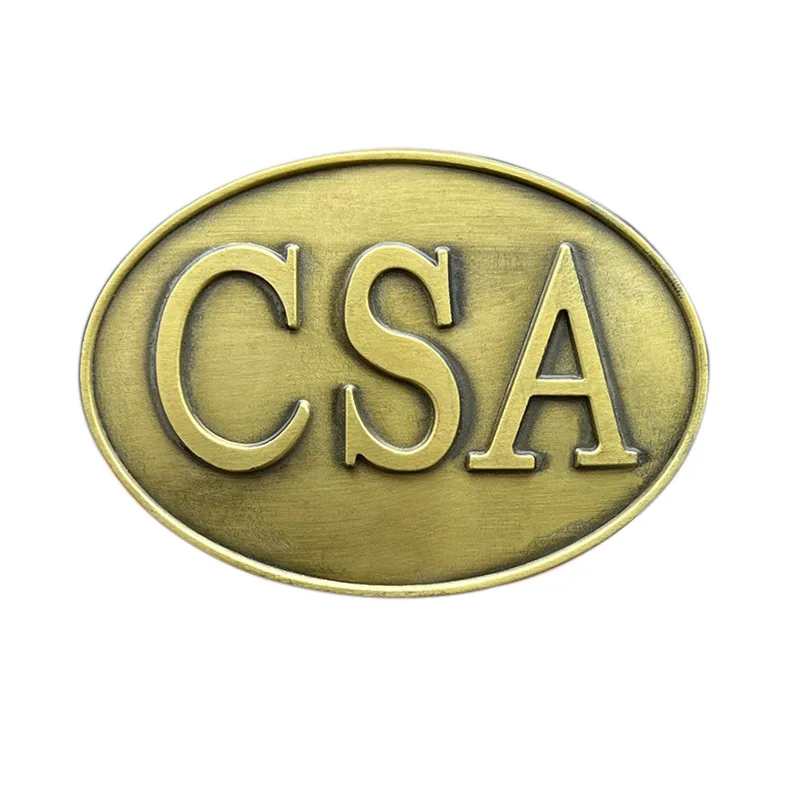 หัวเข็มขัด CSA ตัวอักษรภาษาอังกฤษ