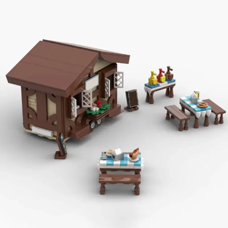 Spot MOC-187089 small particle assembled building blocks, food vehicles, puzzle toys, model ornaments