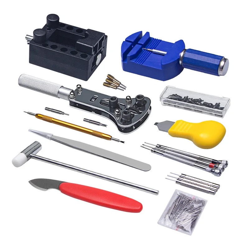 157PCS A/B Two Models Watch Repair Tools Kit Clock Watchmaker Link Pin Dissolving Housing Open Remover Battery Replacement Set