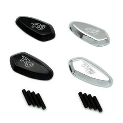 Motorcycle Black/Chrome Mirror Block Off Cap Mirror Base Plates Cover Metal Retrofitting Parts For Yamaha YZF R6 YZFR6 1999-2007