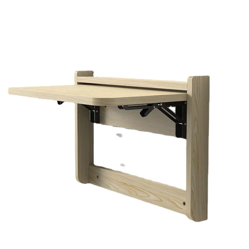 

Creative Folding Table For Laptop Telescopic Wall Hanging Solid Wood Reading Desk Small Hanging Wall Multifunctional Office Desk