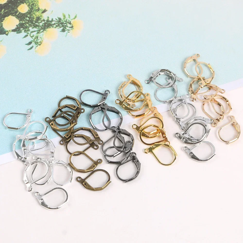 20pcs French Hoop Lever Back Open Loop French Earring Hook Clasps For DIY Earring Clips Clasp Jewelry Making Accessories