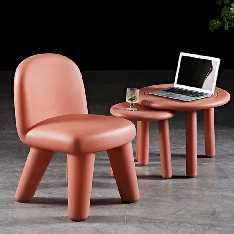 Creative Color Mushroom Dining Chair Thickened Design Can Be Used For Living Room Lounge Chair Bedroom Household Plastic Stool view 4