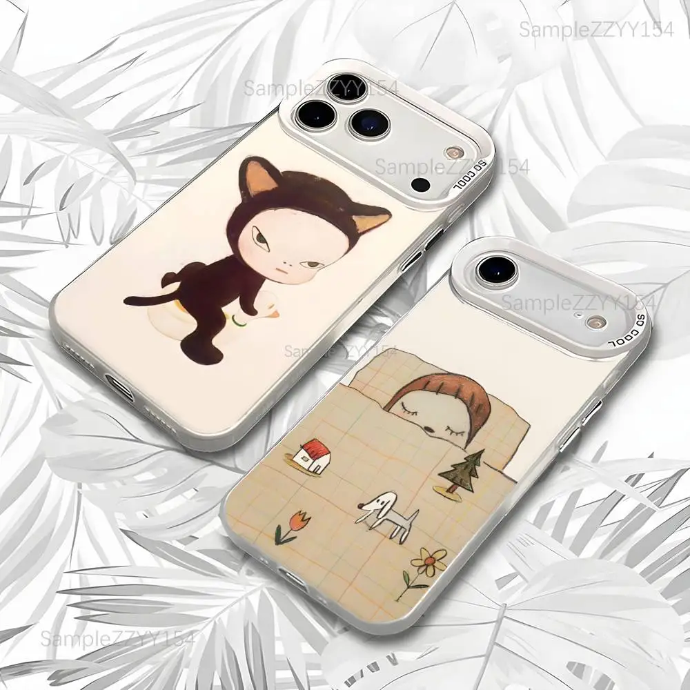 

Art Y-Yoshitomo Nara Phone Case For iPhone 17,16,15,14,13,12,X,8,Pro,Max,Plus,E,SE4,Air,Mini White IMD Matte