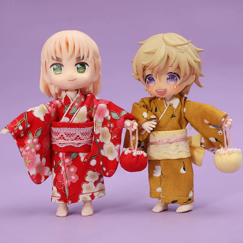 NEW Ob11 Doll Clothes Ob11 Kimono Yukata Set for 1/12bjd Costume Clothes, Obitsu 11, GSC Clay, Molly Doll Clothing Accessories