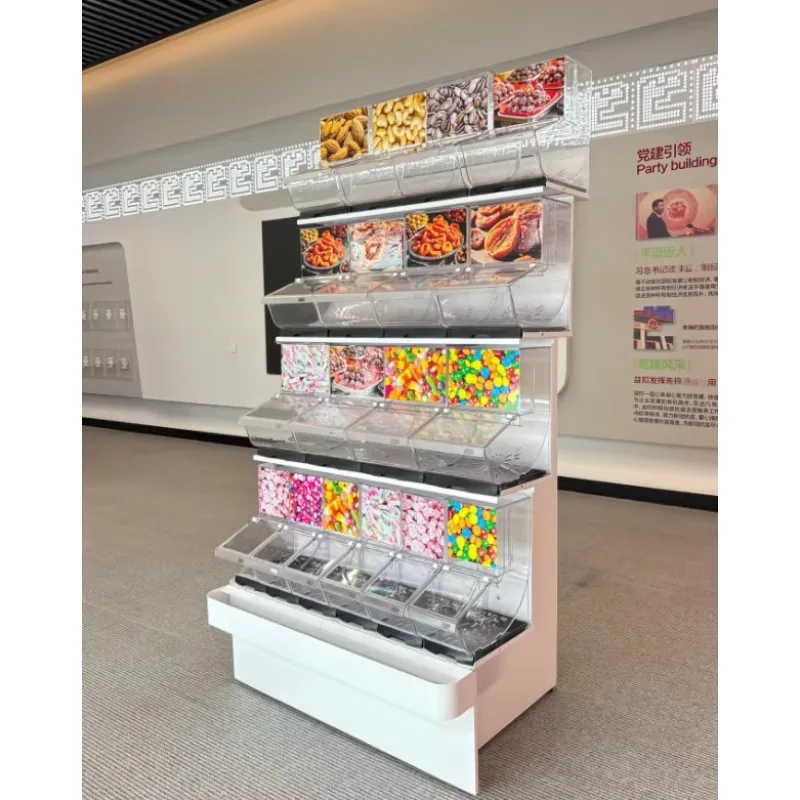 معدات السوبر ماركت الرف المكسرات صناديق عرض الحلوى حامل صندوق الطعام البلاستيكي اختيار ومزيج رفوف عرض الحلوى للمتجر #2