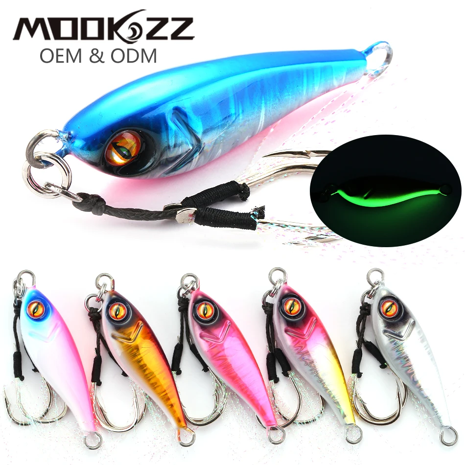 MOOKZZ Metal SLOW Jinging Fishing Lure 20G 30g 40g 60g Hard Artificial Bionics Bait