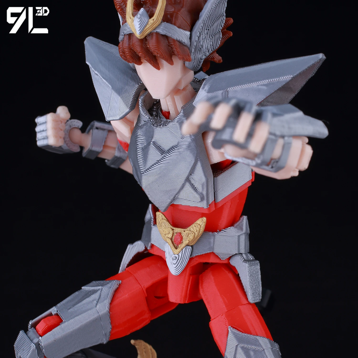 9L3D مطبوعة متعددة المفاصل مفصلية الدمية 13 لاكي تيتان 13 سانت سيا بيغاسوس النيزك قبضة القماش البرونزي انفجار أنيمي الشكل #6