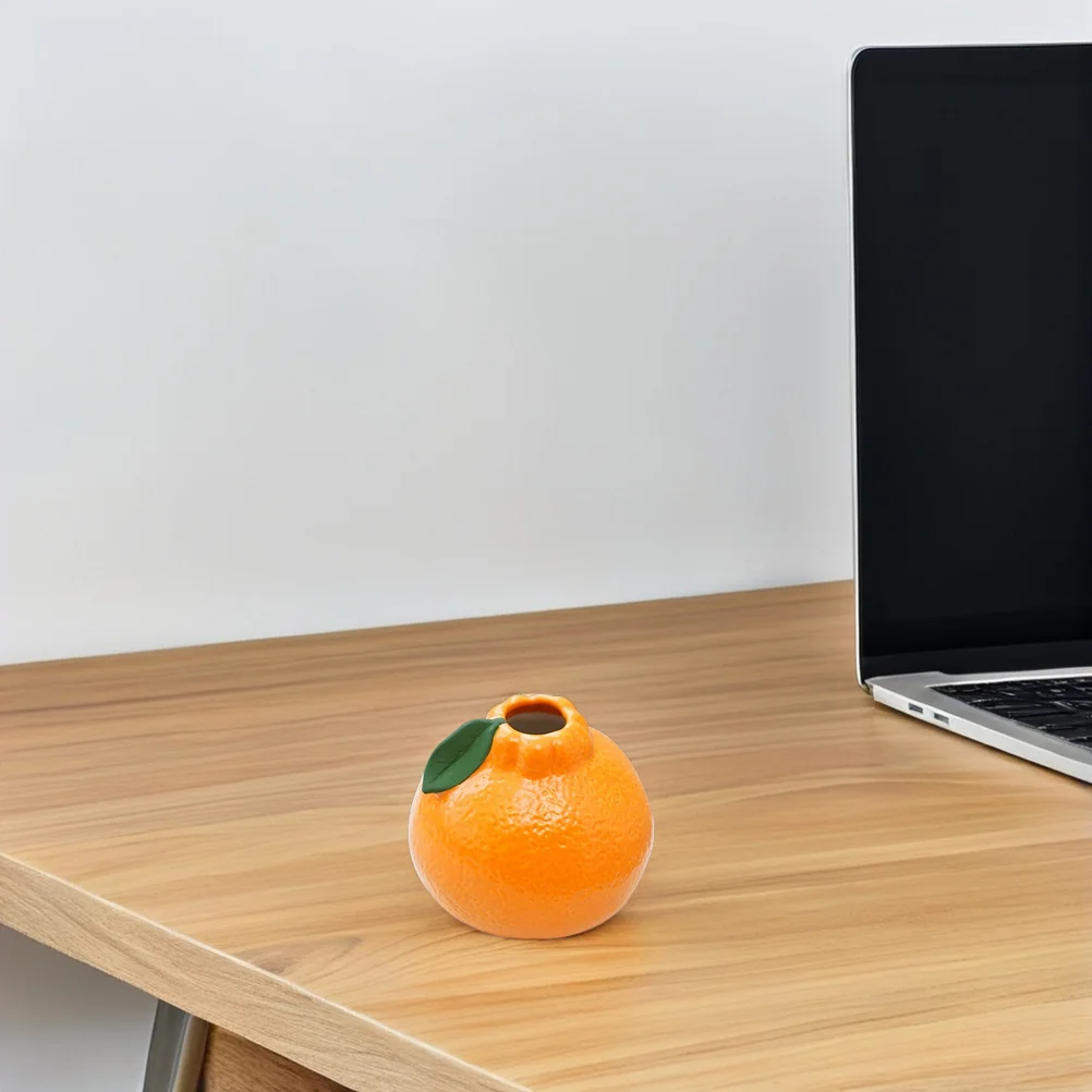 

Orange Small Hydroponic Flower Vase Decorative Plastic Bud Minimalist Tabletop Home Decor Single Flower Vase Unique Vases