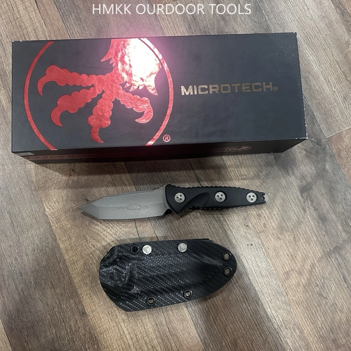 Black Outdoor Pocket Knife Survival Camping Hiking Backpacking Travel with Knife Hand Tools with Sheath Kydex,