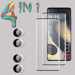 3D Tempered Glass For Motorola Moto Edge 2024 Screen Protector Camera Lens Film Moto Edge (2024) Glass Protective