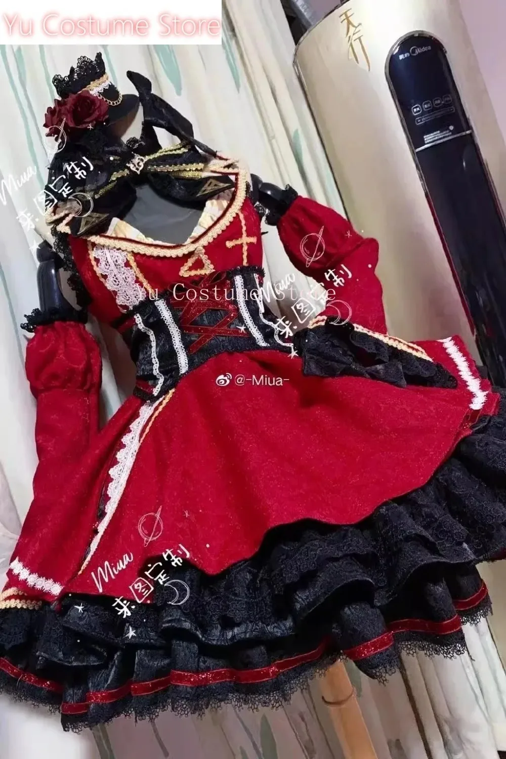 يو CostumeStore [مخصص] أنيمي الخامس هوشو البحرية الكابتن لعبة البدلة القوطية لوليتا فستان رائع تأثيري حلي هالوين