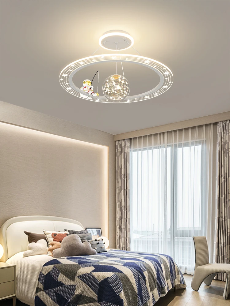 2024 Modern LED Children's Room Pendant Lamp Astronauts Decorate Boy's Room Lamp Mantianxing Little Girl's Bedroom Chandelier