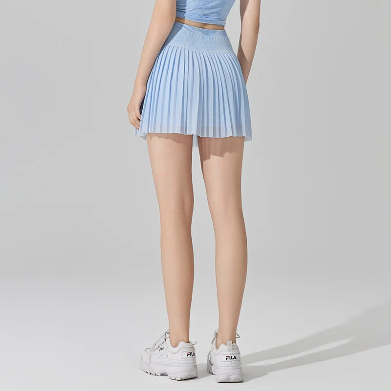 Nieuwe casual gewassen denim ademende zomer hardlopen buitensporten tennis golf plooirok