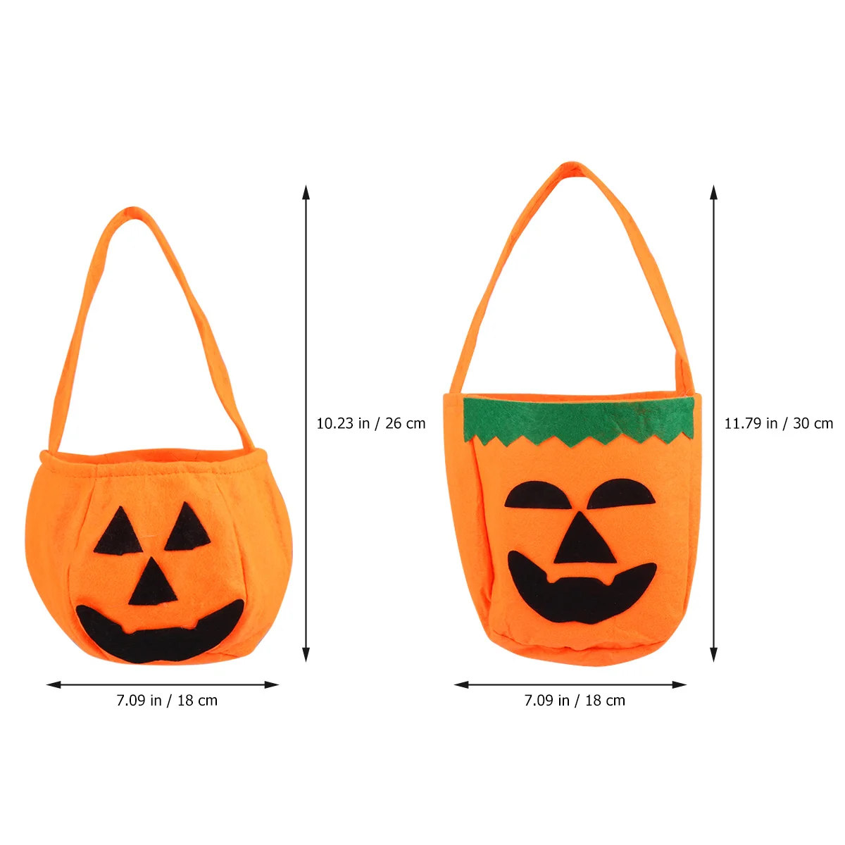 

2 Pcs Pumpkin Bag Storage Halloween Props Gift Pouches Candy Packaging Boxes Container Goody Bags